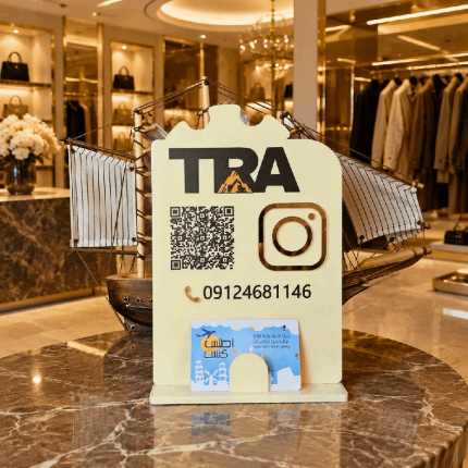 استند رومیزی شماره کارت و کارت ویزیت